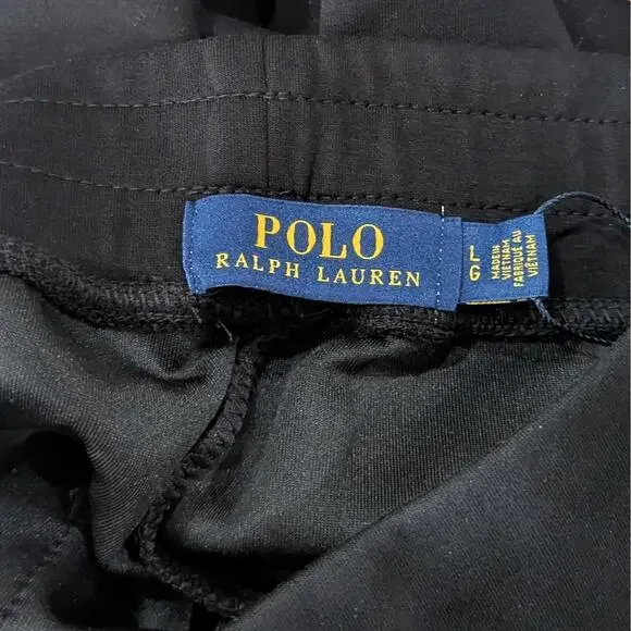Polo Ralph Lauren Double-Knit Jogger Pants – Size L Black - Picture 8 of 11